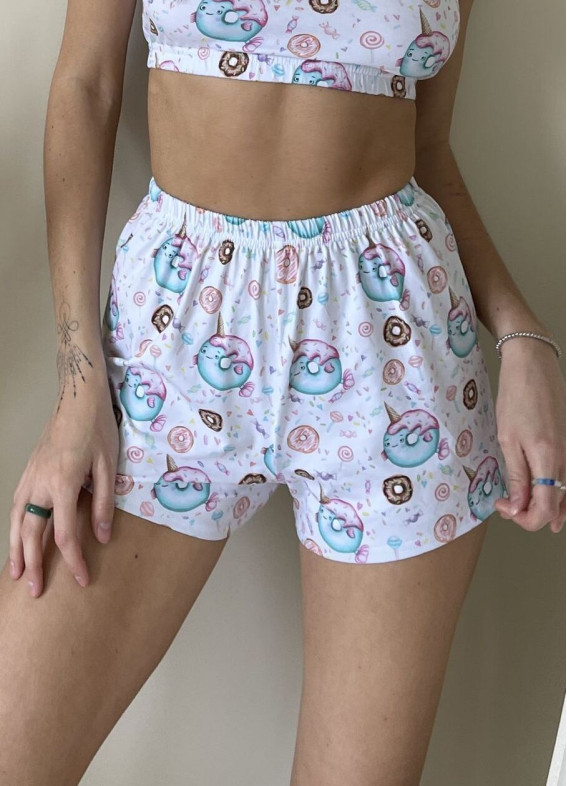 Пончик, шорти до піжами, білі00-00002859