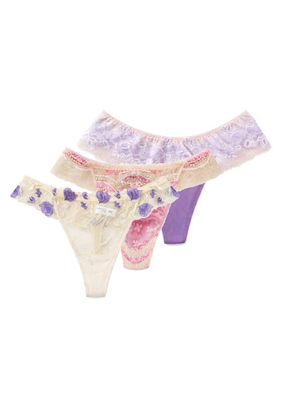 Джорджія, комплект трусиків стрінгів 3 шт, різнокольоровий00-00004298