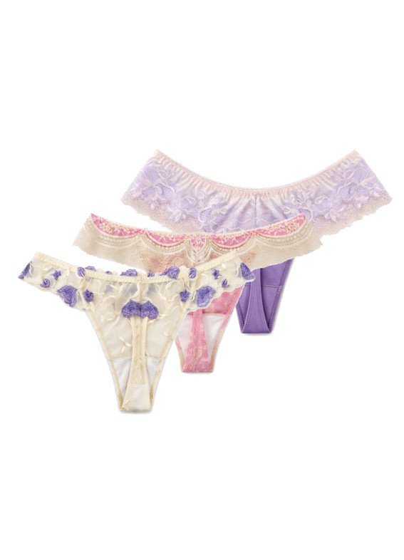 Джорджія, комплект трусиків стрінгів 3 шт, різнокольоровий00-00004298