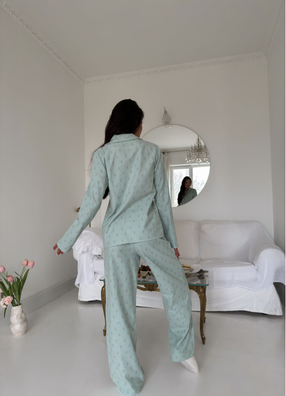 Глорія, піжама, бірюзова00-00004305-k