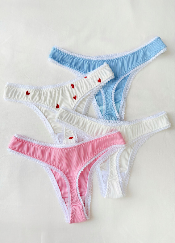 Беатріс, набір трусиків стрінги 4 шт, різнокольорові00-00004660