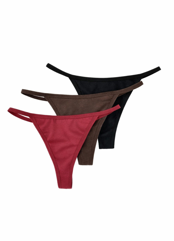 Кім, набір трусиків стрінги 3 шт, різнокольоровий00-00004739