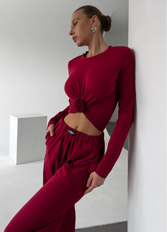 Саманта, піжама, бордова00-00004820-k