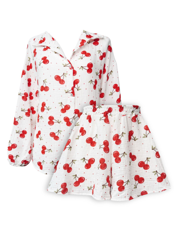 Cherry, піжама, біла00-00004891-k