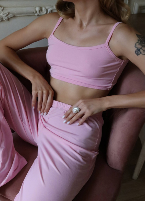 Амелія, піжама з штанами, рожева00-00005100-k