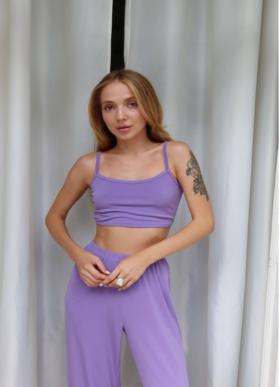 Амелія, піжама з штанами, бузкова00-00005100-k