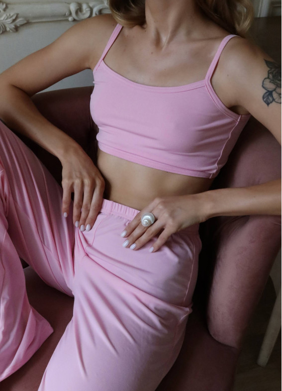 Амелія, піжама з штанами, рожева00-00005100-k