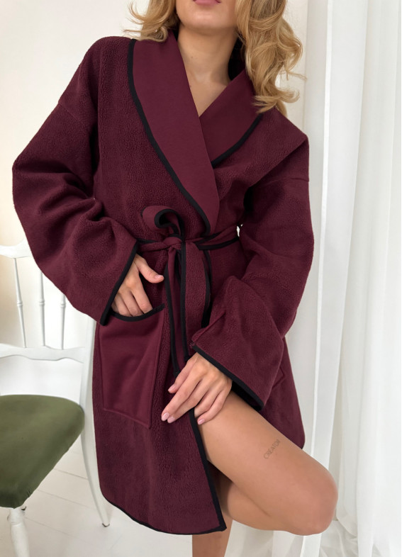 Анабель, халат, бордовий00-00005153