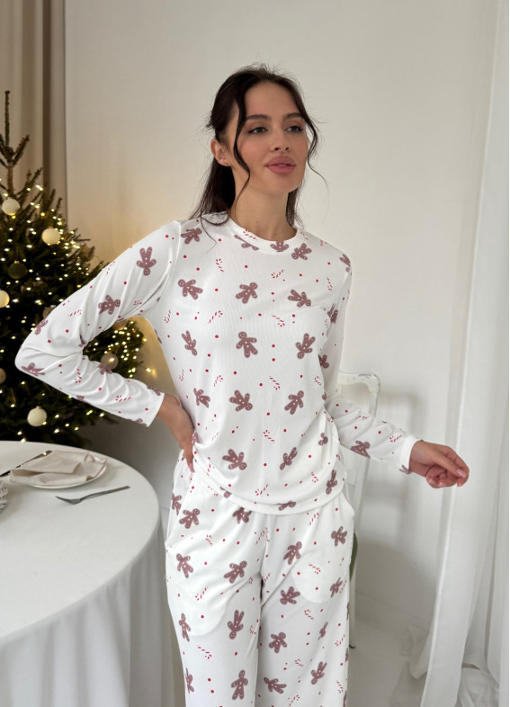 Джинджер, піжама, біла00-00005161-k