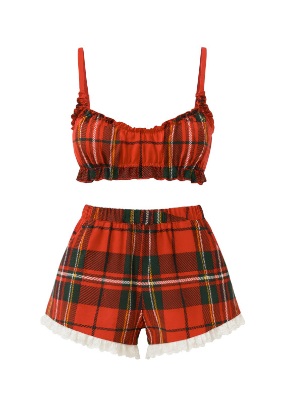 Тільда, піжама з топом, червона00-00005166-k