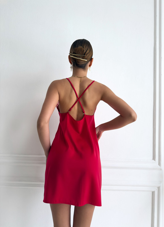 Есмі, нічна сорочка, червона00-00005452