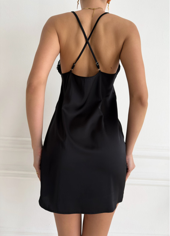 Есмі, нічна сорочка, чорна00-00005452