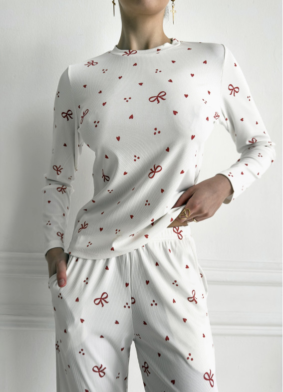 Еделін, піжама, біла00-00005455-k