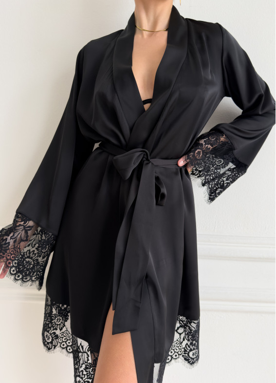 Есмі, халат, чорний00-00005498