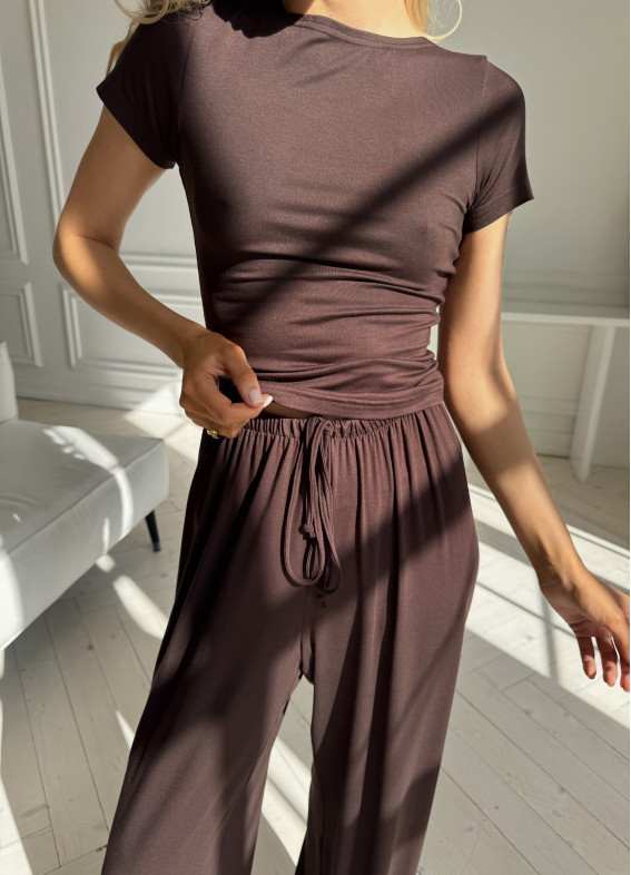 Кенді, піжама, коричнева 00-00005523-k