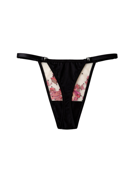 Чилі, трусики стрінги, чорні00-00005535