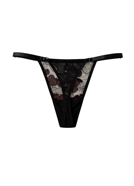 Чері, трусики стрінги, чорні00-00005539