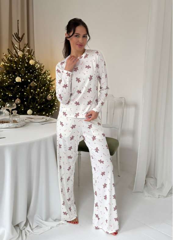 Джинджер, піжама, біла128