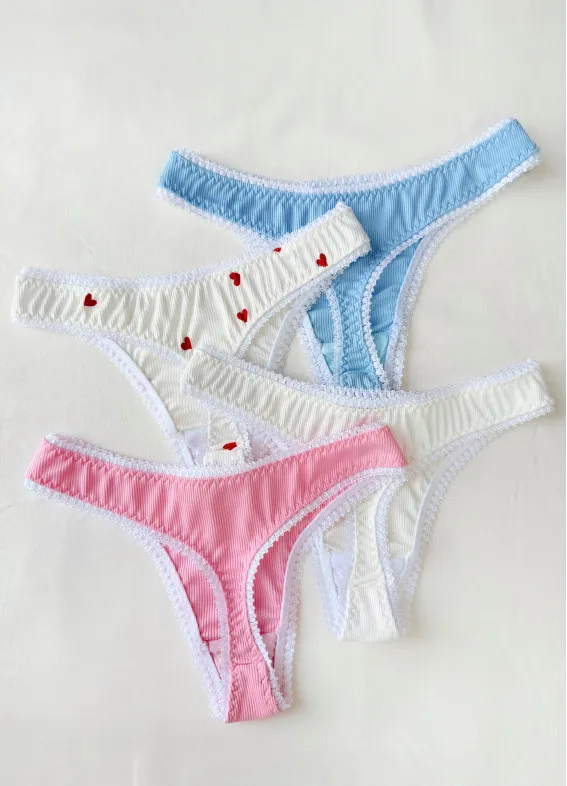 Беатріс, набір трусиків стрінги 4 шт, різнокольорові00-00004660