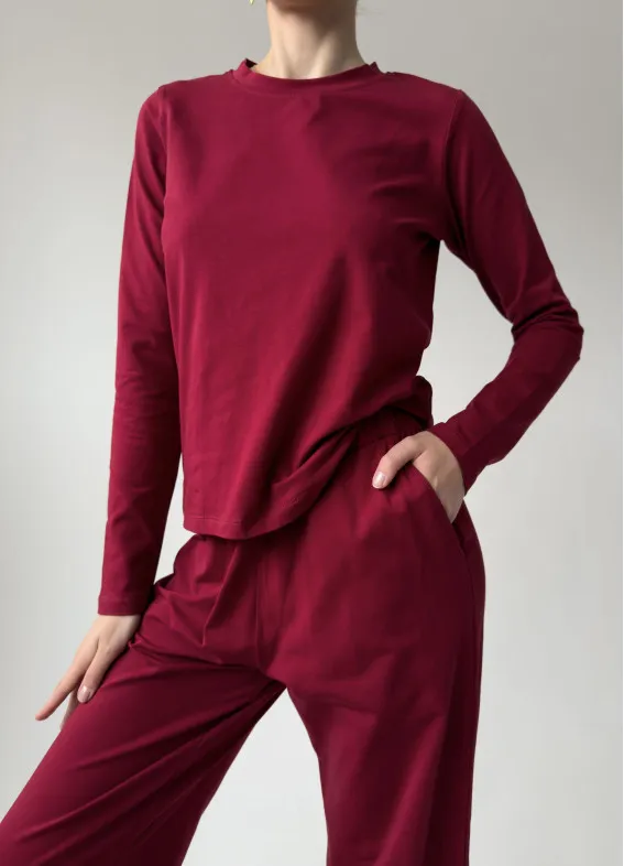 Саманта, піжама, бордова00-00004820-k