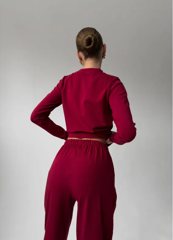 Саманта, піжама, бордова00-00004820-k