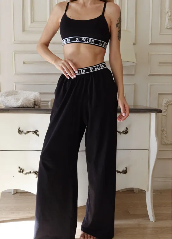 Леона, піжама, чорна00-00005080-k