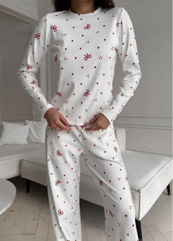 Джеймі, піжама флісова, біла00-00005453-k