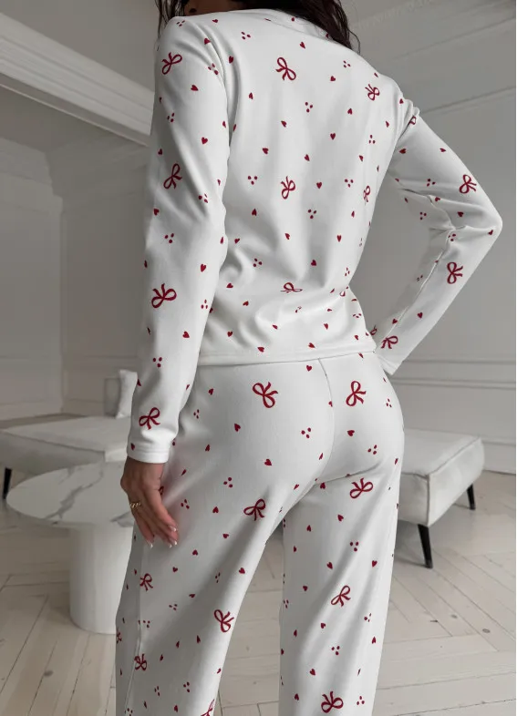 Джеймі, піжама флісова, біла00-00005453-k