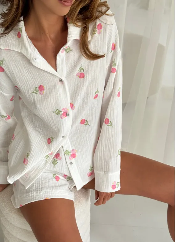 Елейн, піжама, біла00-00005482-k